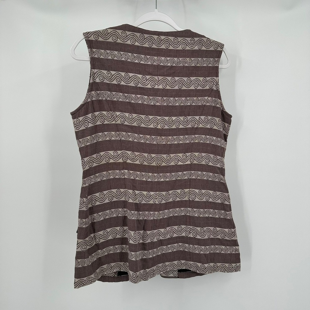Womens Academia Vest Size M Earthy Artsy Eclectic Indie Neutral Layering Office - Picture 2 of 6